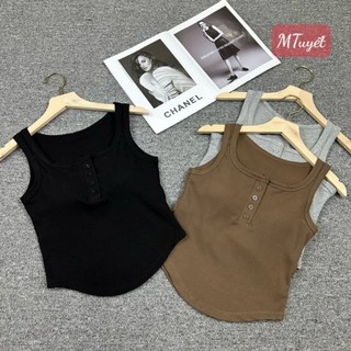 Áo ba lỗ khuy hàng QC