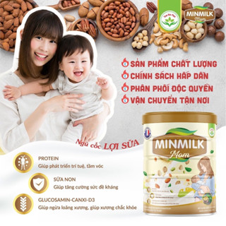Sữa Ngũ Cốc Dinh Dưỡng Lợi Sữa  , bầu MinMilk Cho Mẹ ( Hộp 650g )