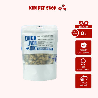 Gan vịt sấy khô 100g cho chó mèo mastercare, thức ăn hỗ trợ dinh dưỡng cho thú cưng - kun pet shop
