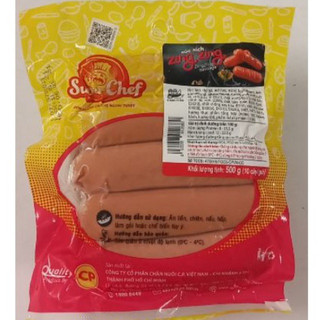 Xúc xích hiệu CP Zing Zing Superchef túi 500g gồm 10 cây