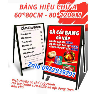 Bảng chữ a 2 mặt kt 60 x 80 cm có 2 tấm foam