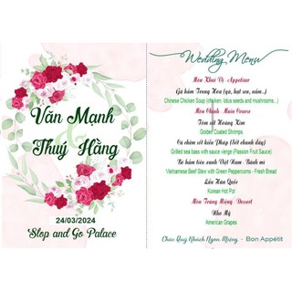 Thực đơn - Menu tiệc