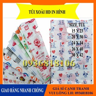 Túi xốp hột xoài in hình, giá rẻ