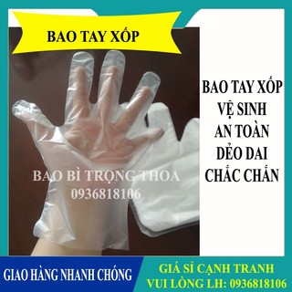Bao tay nilon, bao tay xốp, bao tay dùng 1 lần
