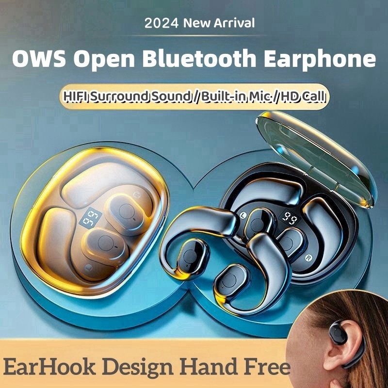 Tai nghe Bluetooth OWS, tai nghe không in-ear, tai nghe móc tai, tai nghe thể thao chống nước, pin l