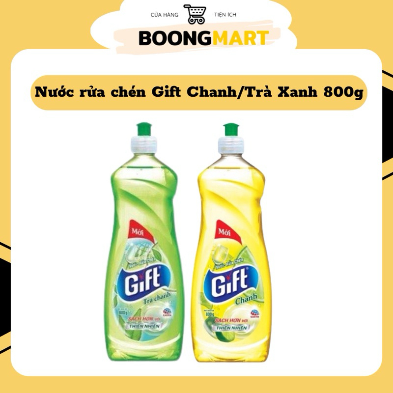 Nước rửa chén Gift hương chanh,siêu sạch dầu mỡ,khử mùi hôi tanh chai 1kg5/450ml/250ml