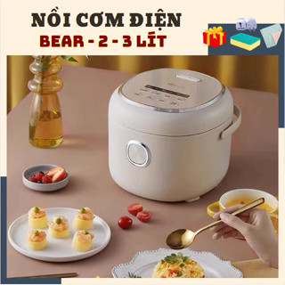 Nồi Cơm Điện Bear Dung tích 2L - Công suất 400W  Dành cho 1-3 người ăn - Bảo Hành 6 tháng-  Lỗi 1 đổi 1