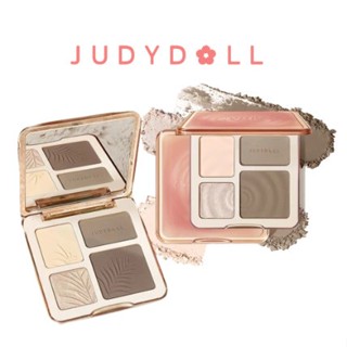 [Hoả Tốc] Bảng phấn bắt sáng và tạo khối JUDYDOLL 4 Ô Tự nhiên Lâu trôi Chống Nước 9g