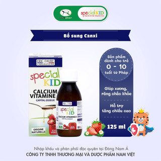 Siro hỗ trợ tăng chiều cao, bổ sung Canxi và Vitamin D-Special Kid Calcium Vitamine D - 125ml Nhập khẩu Pháp