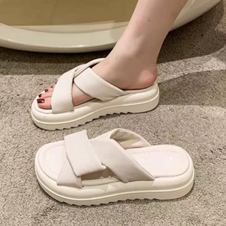 [LOẠI 1] Dép Nữ Độn Đế Cao 5cm RC COCO quai da mềm móc đan chéo xoắn Hàn Quốc Bánh Mỳ Đi Biển Chơi ới Hot Đẹp Cá Tính