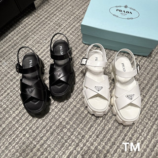 Sandal quai chéo độn đế kèm hộp