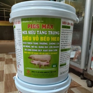 Siêu vỗ béo heo xô 2kg tăng tốc heo trâu bò, lớn nhanh, chắc cơ, nặng cân, xuất bán sớm.