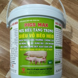 Siêu vỗ béo heo xô 2kg kèm quà tặng trong xô 200g siêu men tăng trưởng đậm đặc: Siêu lớn, siêu béo,nặng cân, nhanh xuất.