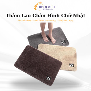 Thảm lau chân hình chữ nhật mềm mịn dày dặn chống trơn trượt ( didooglt )