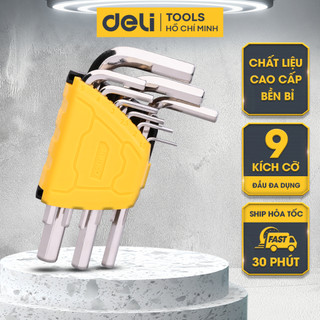 Bộ Lục Giác Deli Đầu Bằng Chữ L Cao Cấp - Kiểu Dáng Nhỏ Gọn Giúp Người Dùng Cầm Nắm, Thao Tác Dễ Dàng