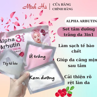 Set tắm dưỡng trắng da 3in1 Alpha Arbutin