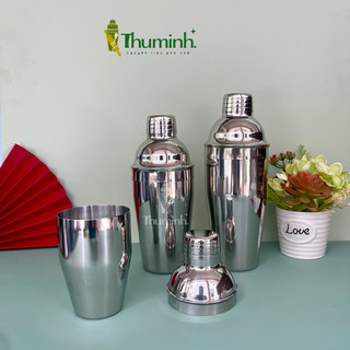 Bình Lắc Shaker Pha Chế 100% Inox (350ml-550ml-750ml)