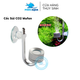 Cốc sủi co2 mufan inox siêu mịn cho bể thủy sinh giúp cây quang hợp