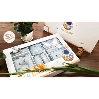 (HÀNG CAO CẤP CÓ SẴN)Set đồ sơ sinh quà tặng cho bé 0-3m với 18/22 chi tiết cotton có hộp sang chảnh