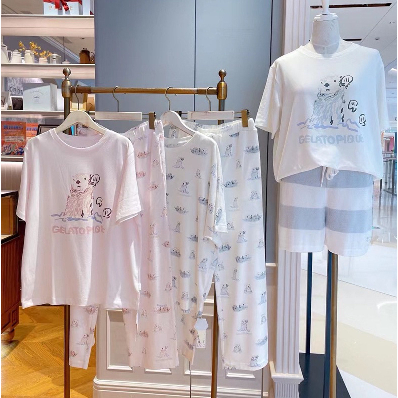 Bộ Mặc Nhà Gelato Pique Baby Otter Chất Rayon Siêu Mềm TQXK (Full Tag)