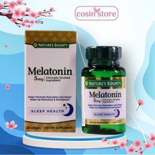 Viên uống Melatonin 5mg 60 viên Nature Bounty Super Strength Hỗ Trợ Điều Hòa Giấc Ngủ