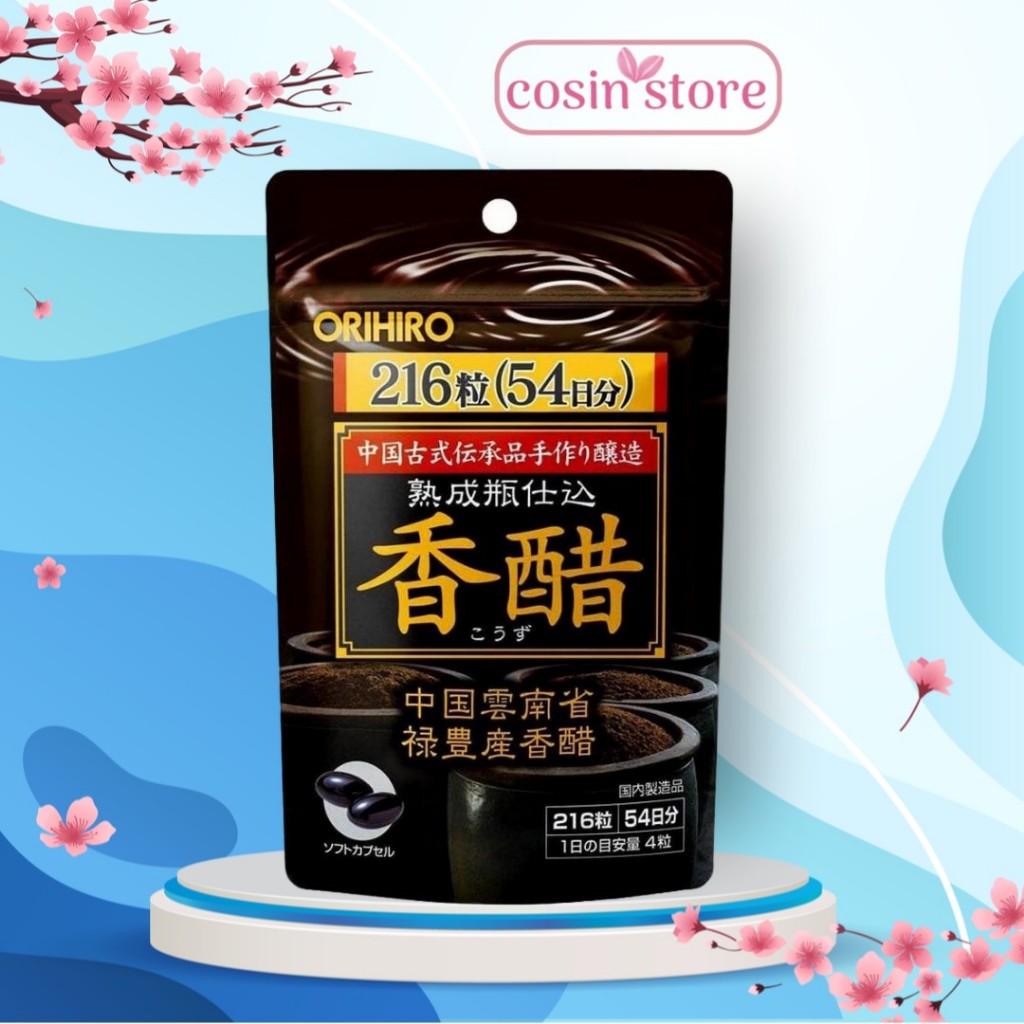 Viên uống Giấm Đen Giảm Cân Nhật Bản Orihiro 216 Viên Hỗ Trợ Cải Thiện Cân Nặng Vóc Dáng Cosin Store