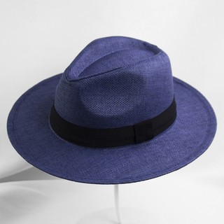 Mũ cói nam Fedora cao cấp vành thẳng