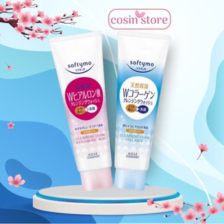 Sữa rửa mặt Kose Softymo Cleansing Foam 190g Hyaluronic acid collagen white của Nhật Bản dưỡng ẩm sáng da Cosin Store