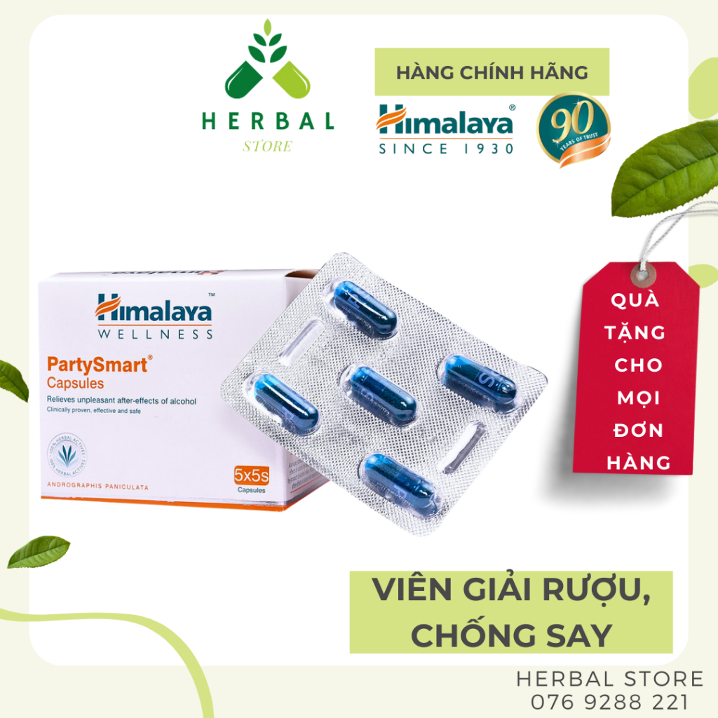 PARTY SMART HIMALAYA GIẢI RƯỢU, CHỐNG SAY, GIẢM NÔN NAO - HIMALAYA PARTY SMART