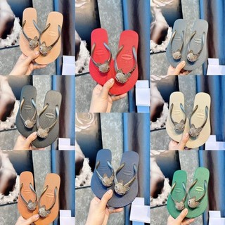 dép kẹp dép lào havaianas nữ kèm charm đá hồ ly xinh xinh