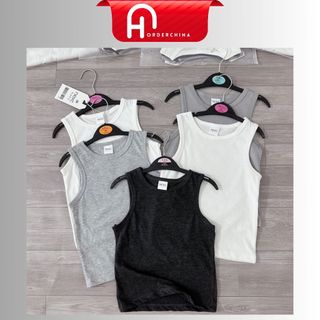 Set 5 áo 3 lỗ chất cotton màu basic cho bé trai dễ mix đồ - HNOrderChina