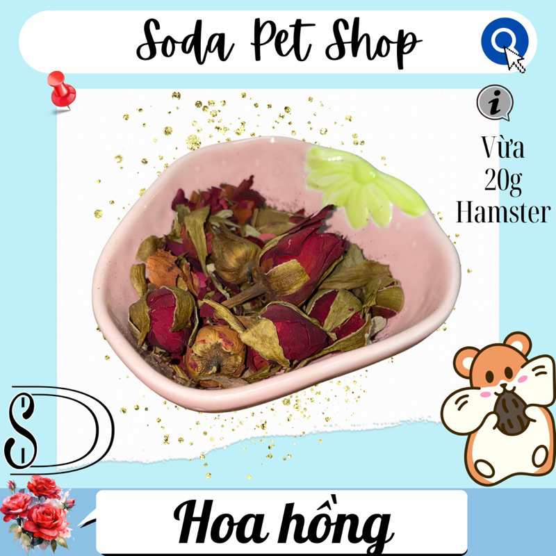 Hoa Hồng Sấy Cho Hamster