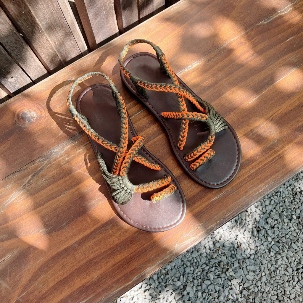 Giày Sandal nữ boho đi biển dạo phố
