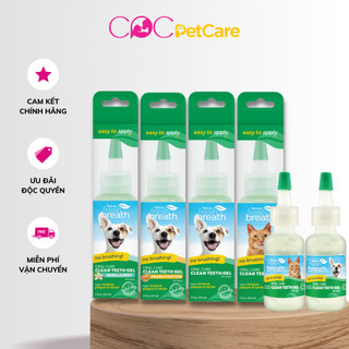 Gel vệ sinh răng miệng bong cao răng, khử hôi miệng cho Chó Mèo TropiClean Fresh Breath Clean Teeth Oral Care