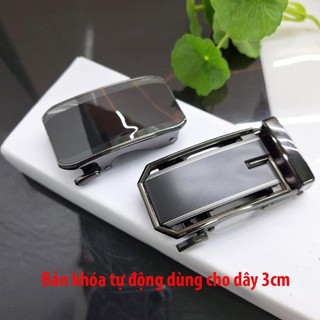 Mặt khoá thắt lưng không kèm dây gạt tự động dùng cho dây 3cm có răng cưa giaynamdep218