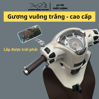 Gương chiếu hậu xe máy kính kiểu vuông gắn sh,sh mode, wave, dream, sirius,exciter, winner, air blade, vario, xe điện