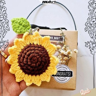 - Hộp quà tặng tốt nghiệp móc khoá len Handmade hình HOA HƯỚNG DƯƠNG đáng yêu