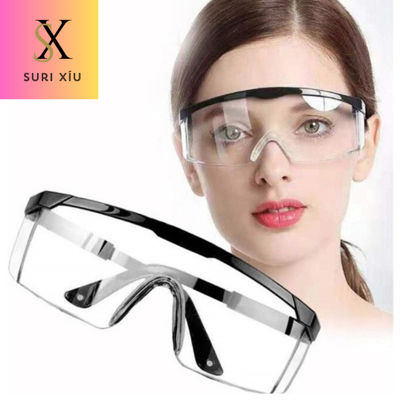 Combo 10 Kính bảo hộ Nhựa, bảo vệ mắt, ngăn dị vật bay vào mắt, kính chống bụi, màu full Đen  G18 - 