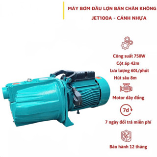 Máy bơm nước con lợn tự mồi 750W (1HP) Dây đồng 100% - Bảo hành 1 năm, Bơm ly tâm tự mồi, bơm đầu lợn bán chân không
