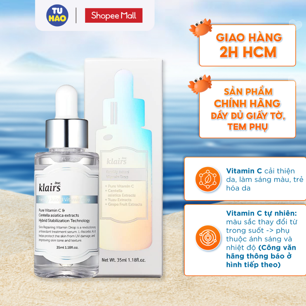 Tinh Chất Serum Vitamin C Dear Klairs Freshly Juiced Dưỡng Sáng Trẻ Hóa Da 35ML