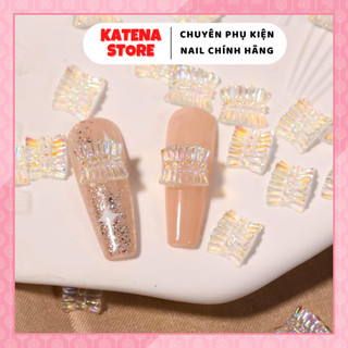 Set 2 cái - Charm nơ nhún trang trí móng nail, sang chảnh