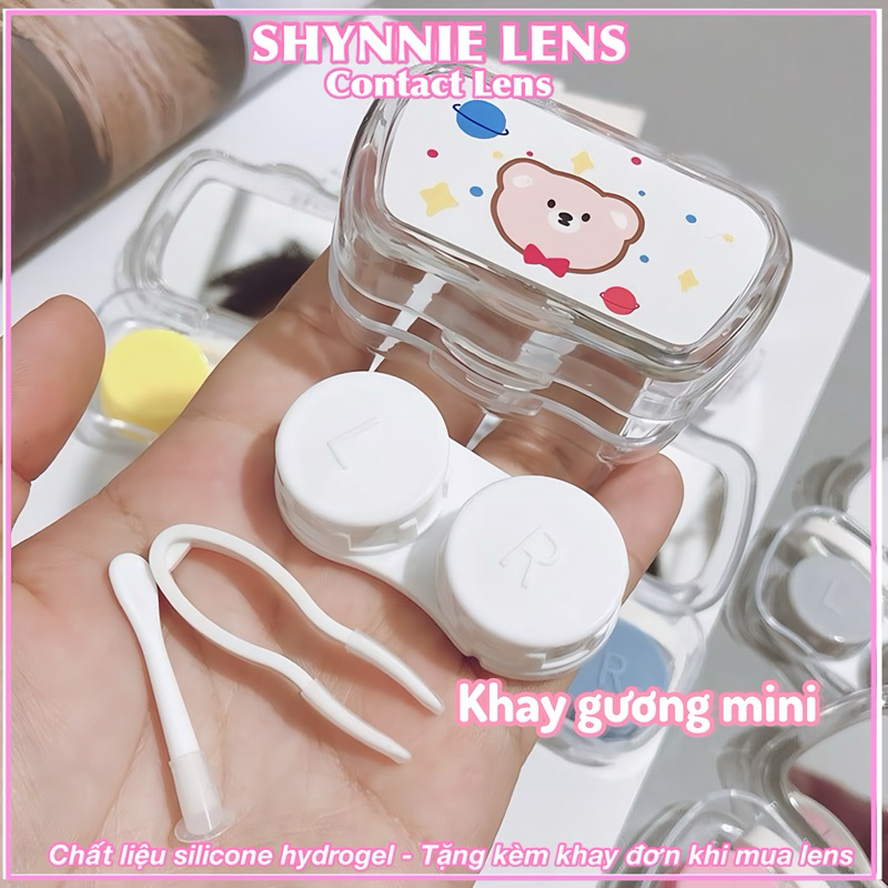 🩵 Khay gương mini full dụng cụ đeo lens gắp lens, gậy đeo lens, khay đựng lens 💥💥  SHYNNIE LENS (Lens Huế) 🐰