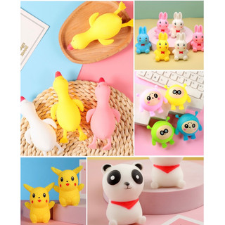 Đồ chơi thú squishy mochi thỏ - bánh trứng - gấu trúc - vịt - pikachu squishy mochi cao su Silicon dẻo thú silicone mềm