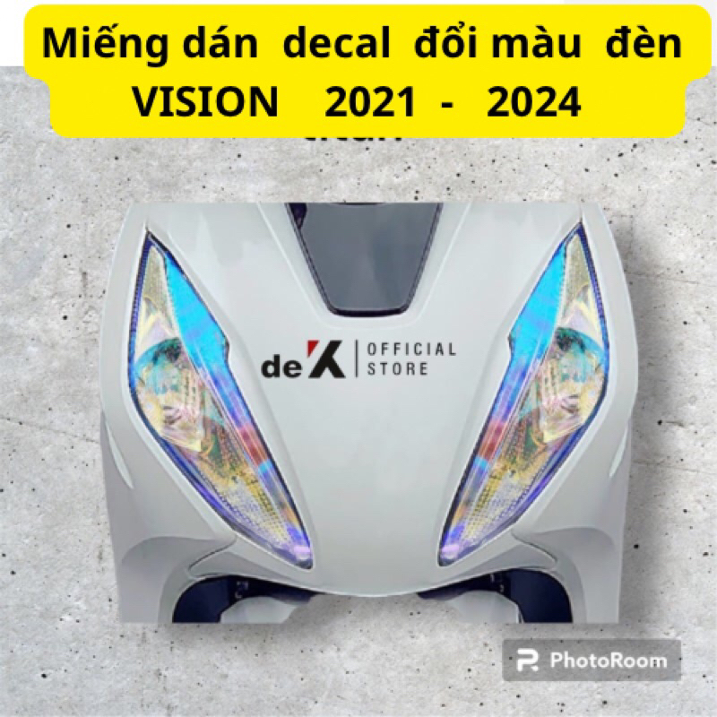 Miếng dán Film Decal đổi màu DEMI và XI NHAN VISION 2021 - 2024 chống trầy xước , đổi màu đèn cho xe vision 2021- 2024