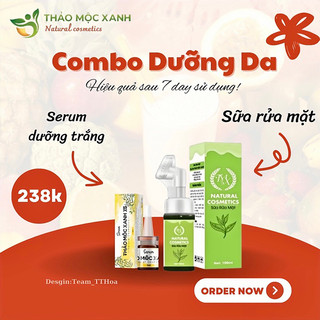 [Chính Hãng] COMBO THẢO MỘC XANH - SỮA RỬA MẶT