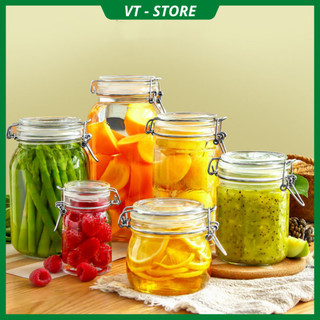 Hũ thủy tinh nắp cài kín hơi đựng thực phẩm có gioăng cao su 500 750ml 1000ml 1500ml 2000ml