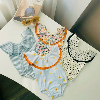 Đồ Bơi Cho Bé Gái CELINA BG1 Bộ Đồ Bơi, Bikini Bé Gái 1-6 tuổi Chất Liệu Cotton Thun Lạnh Thiết Kế Cổ Bèo
