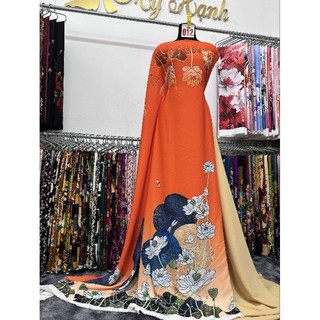 Vải áo dài lụa ý dầy co giản 4c nhẹ