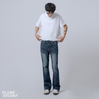 FLARE DENIM IN CORE BLUE , QUẦN JEAN NAM Ống Loe màu Core Blue