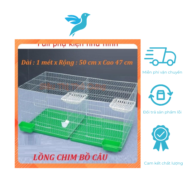 Lồng nuôi bồ câu full phụ kiện lồng chim bồ câu bằng sắt HAMISSY